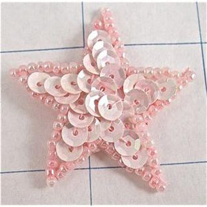 Star Pink Sequins 1.5"