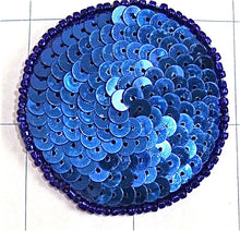 Load image into Gallery viewer, Dot Royal Blue Sequins Flat Sequins No Beaded Edge Multiply Sizes