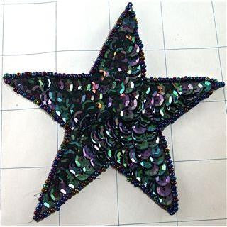 Star with Moonilght Sequins and Beads 4