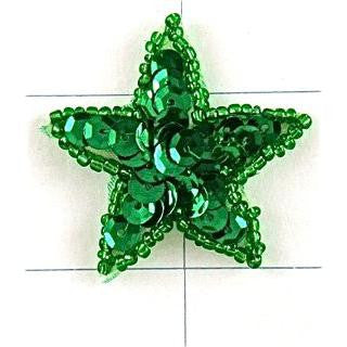 Star Green Sequin 1.5"