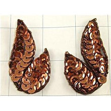 Load image into Gallery viewer, Leaf Brown Pair 2&quot; x 1.5&quot;