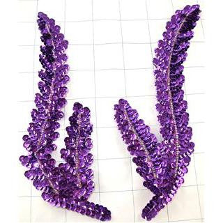 Leaf Purple Pair 7.5" x 2.5"