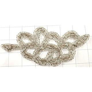 Designer Motif with Gold Sequins and Beads 3" x 7"