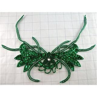 Designer Motif Green Crab Shaped 7" x 11"