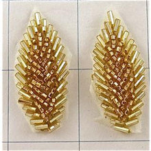 Load image into Gallery viewer, Leaf Pair in Gold Beads