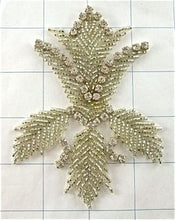 Load image into Gallery viewer, Flower with High Quality Vintage Rhinestones Silver Beads in Tulip Shape 4.5&quot; x 3&quot;