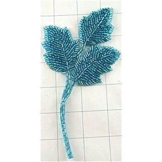 Leaf with all Turquoise Beads 6