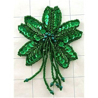 Epaulet with Green Sequins and Beads 4