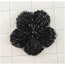 Load image into Gallery viewer, Flower with Black Beads 2&quot;x 2&quot;