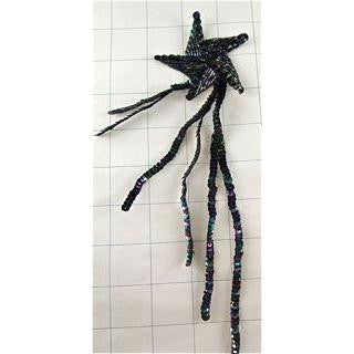 Shooting Star with Moonlite Sequins with Tails 2.5" x 8"