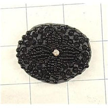 Load image into Gallery viewer, Motif Black with Rhinestone 2&quot; x 1.5&quot;