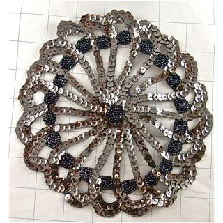 Designer Motif Pewter Greyish Circle Shape 6"