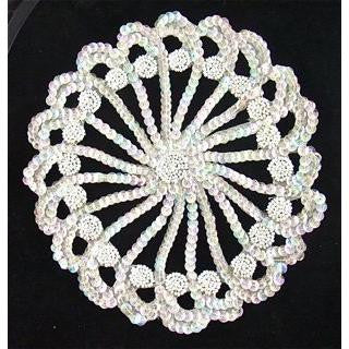 Designer Motif Iridescent Beaded 7" x 7"