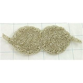 Designer Motif Double Circle with Silver Beads 6" x 2"