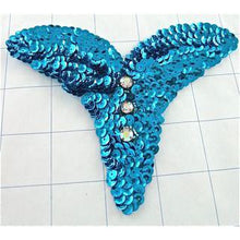 Load image into Gallery viewer, Designer Motif with Turquoise and AB Gold Rhinestones 5&quot; x 3.5&quot;