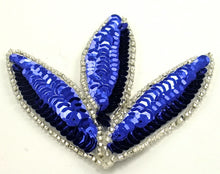 Load image into Gallery viewer, Choice of Color Leaf with Sequins and Silver Beads 3&quot; x 3&quot;