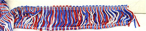 Fringe Red White and Blue Cotton 2" W