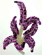 Load image into Gallery viewer, Design Motif with Mauve Sequins and Silver Beads 6&quot; x 3.5&quot;
