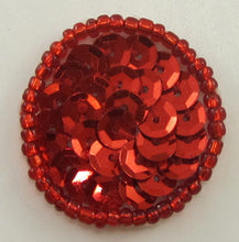 Load image into Gallery viewer, Dot with Red Sequins and Beads 1&quot;