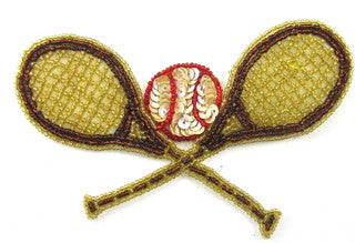 Tennis Racquets with Ball Nice Texture 3.5" x 4.5"
