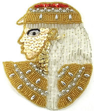 Load image into Gallery viewer, Egyptian Pharaoh with Gold Silver Sequins and Beads 5.5&quot; x 4.5&quot;