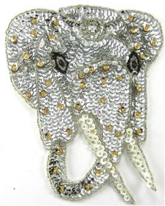 Elephant with Silver and Gold 6.25" x 5"