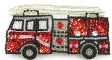 Load image into Gallery viewer, Fire Engine With Red Sequins and Beads 2.25&quot; x 5.5&quot;