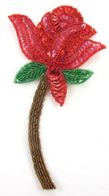 Load image into Gallery viewer, Flower Red Rose with Bronze Stem 6.5&quot; x 3&quot;