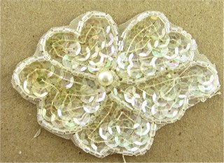 Flower with Iridescent Sequins and Beads 2.5