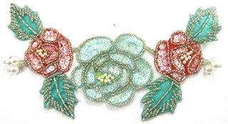 Flower with MultiColored Sequins and Beads 5