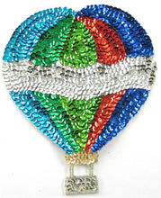 Load image into Gallery viewer, Hot Air Balloon with Basket Sequins and Beads 7.5&quot; x 6&quot;