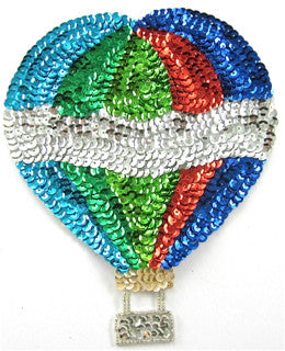 Hot Air Balloon with Basket Sequins and Beads 7.5