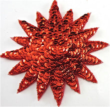 Load image into Gallery viewer, Designer Motif with Red Sequins and Beads 4&quot;