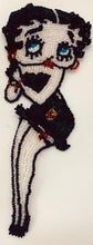 Load image into Gallery viewer, Betty Boop with Black Dress Accented with Red Beaded earrings 2 sizes