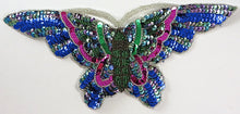 Load image into Gallery viewer, Butterfly with Multi-Colored Sequins and Beads Two Colors 10&quot; x 5&quot;