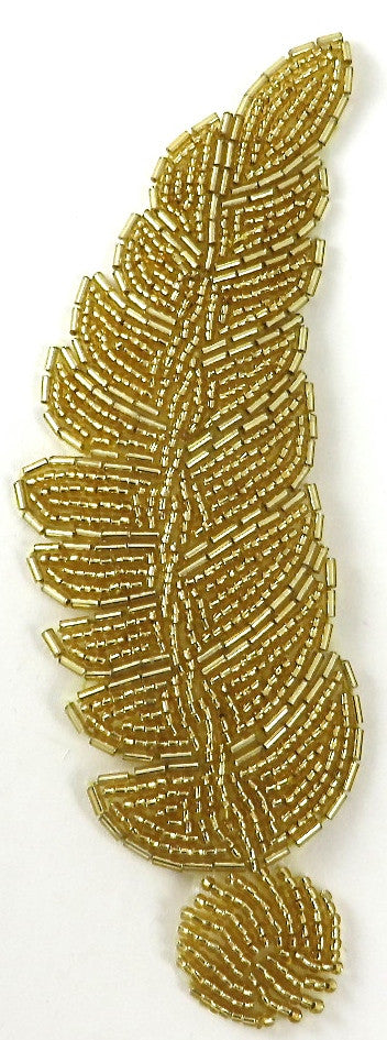 Leaf Gold Beads 7" x 2"