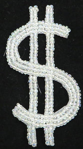 $Sign with Iridescent Beads 4" x 2"