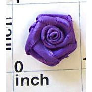 Flower Purple Satin Rose 7/8"