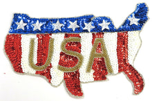 Load image into Gallery viewer, Flag with Multi-Colored USA Letters and Stars 7&quot; x 11&quot;