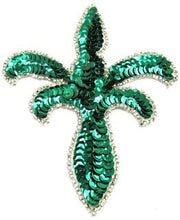 Load image into Gallery viewer, Fleur de lis Emerald Sequin 5&quot; x 4&quot;