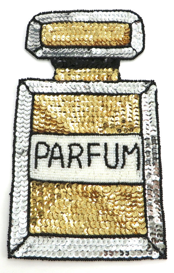 Perfume French Parfum Gold Silver Black Sequins and Beads 9