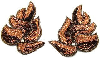 Motif Bronze Pair with Rhinestone 5" x 4"