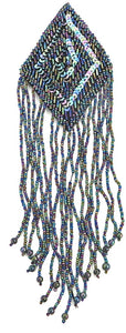 Epaulet Diamond Moonlight Sequins and Beads 10" x 3"