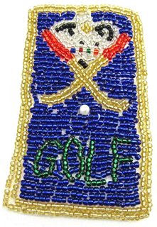 Patch Badge Emblem with Golf Sports Theme 2" x 3.5"