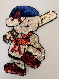 Baseball Player "A's" With Cap and Bat 7.25" x 6"