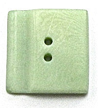 Button Lite Soft Green with Groove Two Holes 3/4"