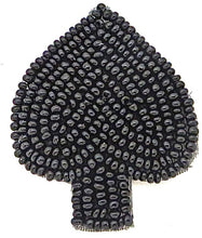 Load image into Gallery viewer, Spade with Black Beads 2&quot; x 1.5&quot;