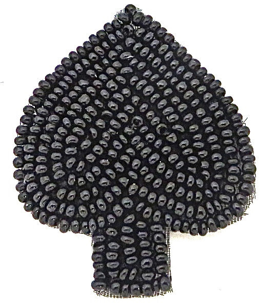 Spade with Black Beads 2