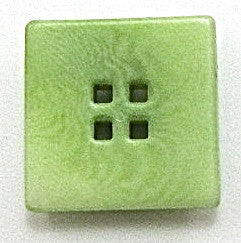 Button Lime Green with Four Holes 3/4