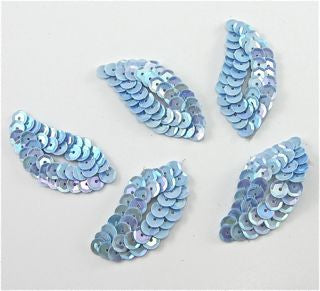 SET OF POWDER BLUE LEAFS